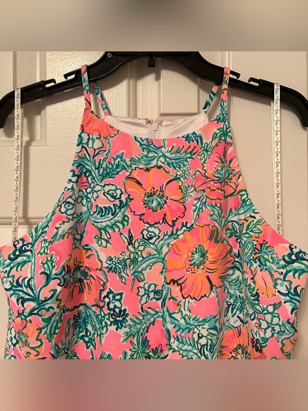 Lilly Pulitzer Woman's Pearl Romper Dress Soleil Pink Perfect Poppy Size 10 - Picture 5 of 9